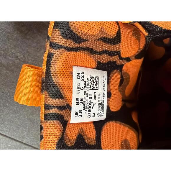 Puma June Ambrose Court Rider High Court Maverick Orange Graphic Women’s Size 6 - Picture 3 of 4